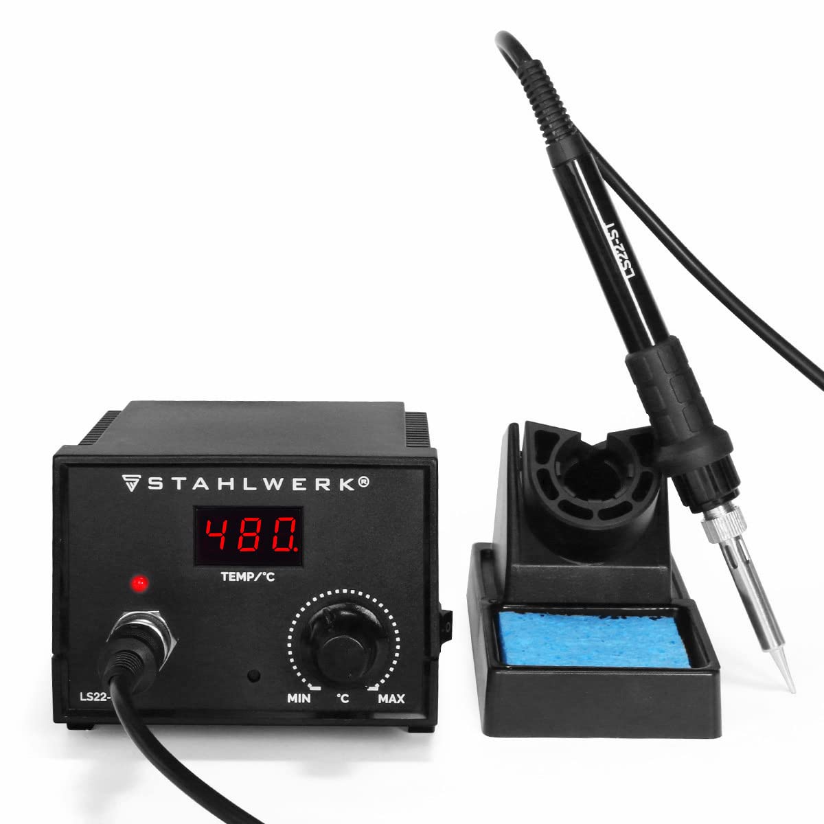 STAHLWERK LS22-ST Stazione saldante 22 watt multifunzione con saldatore per lavori di saldatura e dissaldatura professionali