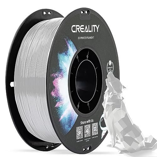 Official Creality PETG 3D Printer Filament 1.75mm 1KG (2.2lbs), High Precision Strong Toughness, Odorless Better Flow Moistureproof 3D Printing Ender Filament(Transparent) Petg-1kg Transpare