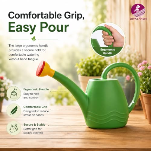 Image of Divayanshi Premium 2L /5L Watering Can for Plants - Long Spout, Leak-Proof Design | Garden Water Can for Indoor & Outdoor Plants, Flower Watering Pot, Gardening Sprayer & Water Dispenser (2l)