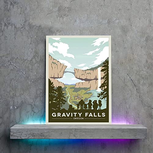Gravity Falls National Park Poster Canvas Wall Art Painting Living Room Bedroom Dormitory Lounge Gam Canvas Painting Posters And Prints Wall Art Pictures For Living Room Bedroom Decor 24X32Inch(60X80 #TOP4