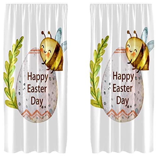 Paneles de decoración para sala con diseño refinado de abeja de Pascua de 55x84" 2