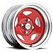 U.S. WHEEL Star 021 Rim 14X6 4X100 Offset -13 Red/Chrome (Quantity of 1)