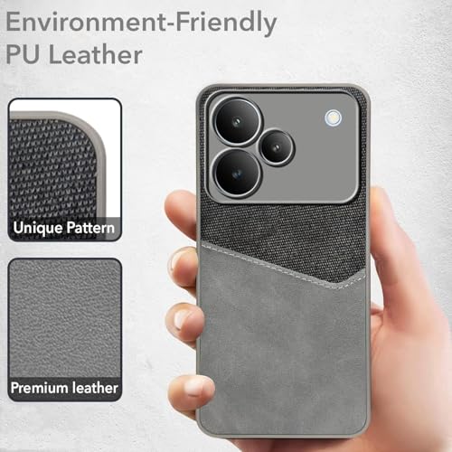 Image of Jkobi Back Cover Case for Realme P4 (Dual PU Leather Stitch | Professional Minimalist | Soft and Flexible)