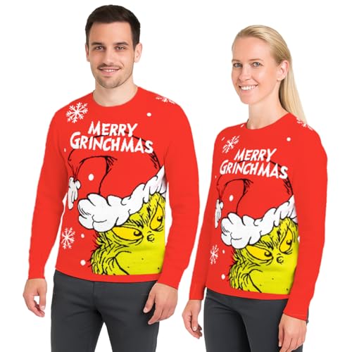 United Labels Der Grinch Weihnachtspullover für Herren und Damen,...