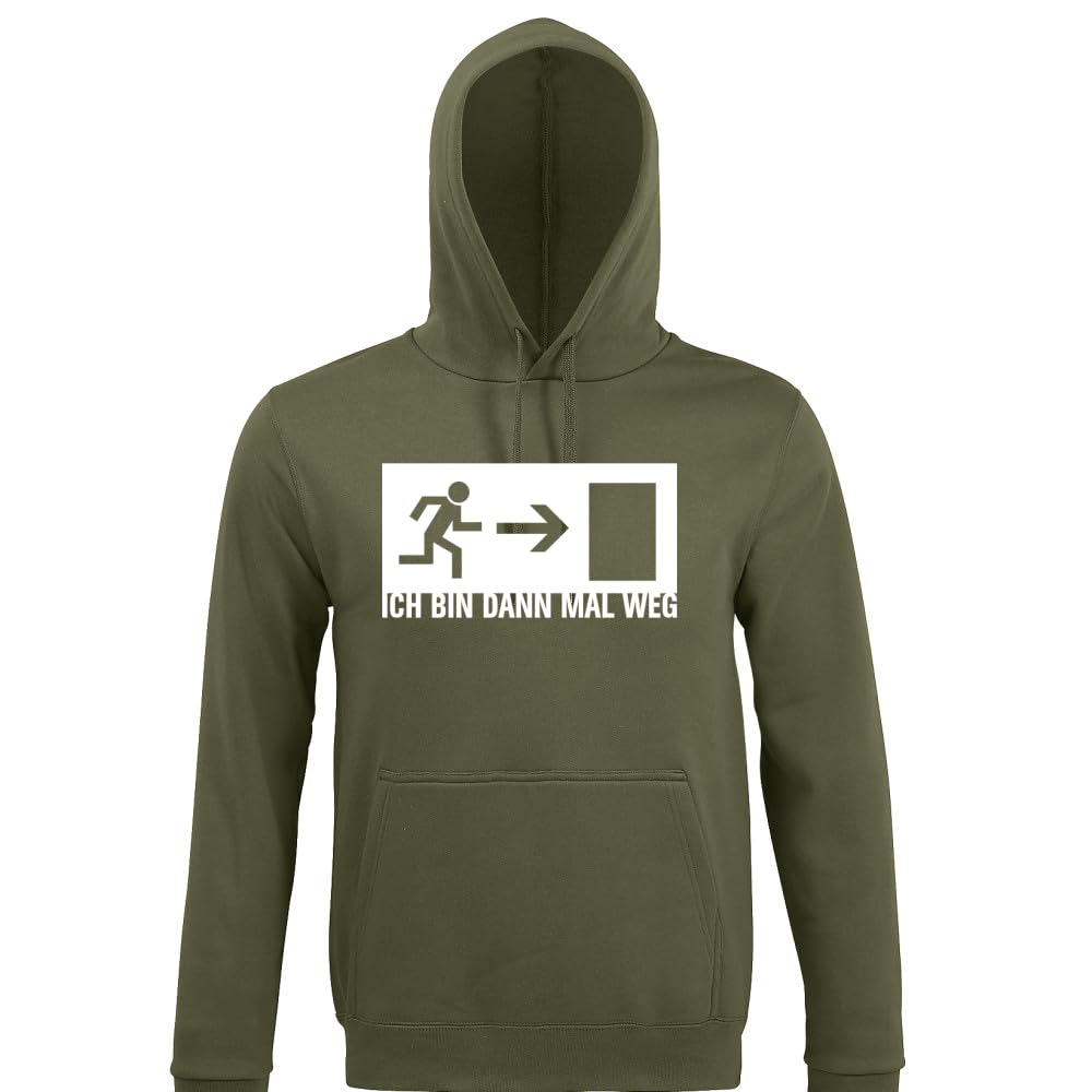 Wyjście awaryjne ich Bin dann mal Weg Männer Hoodie Hoodie, wojsko, 4XL
