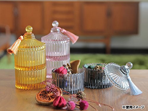 Amazon｜小物入れ マルメゾン キャニスター ガラス製 アンバー φ7×14cm