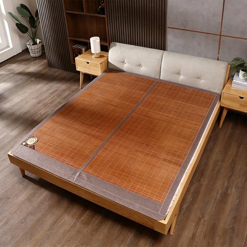 Estera de bambú plegable doble cara 100x190 esterilla de ratán cama 2