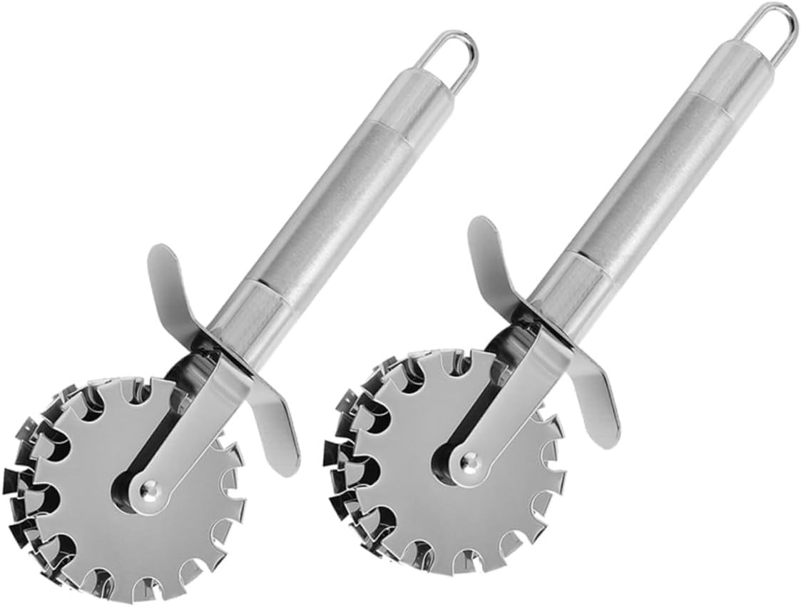 2pcs Stainless Steel Five-wheel Meat Tenderizer Roller Handheld Kitchen Tool for Pork Beef Poultry with Ergonomic Handle Meat Loosening and Cracking Tool