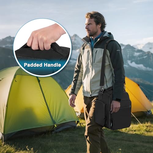 Image of Trunab Carrying Case Compatible with Anker SOLIX C300 Power Station | Multiple Pockets for Cables & Accessories, Fixing Band for Stable Transport,Ideal for Camping /Travel /Emergencies