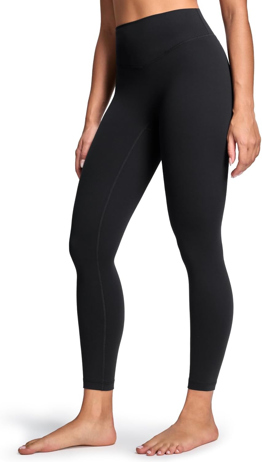 HeyNuts Bold V-dip Back No Front Seam Leggings 25'', Light to Medium Support, Butt Lifting High Waisted 7/8 Yoga Pants