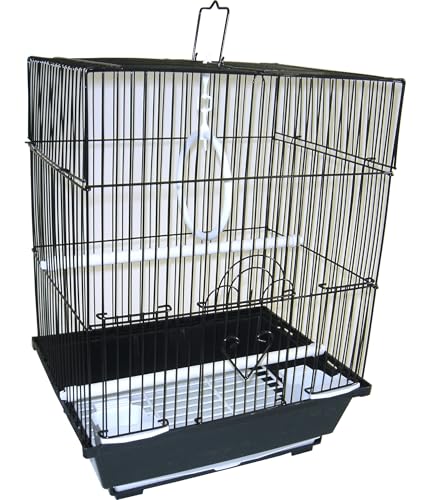 Image of YML A1124MBLU Flat Top Small Parakeet Cage, 11 inch x 8.5 inch x 14 inch