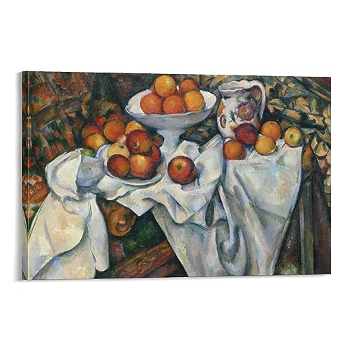 Paul Cezanne�|�[���E�Z�U���k�s�����S�ƃI�����W�̂���Õ��t�|�X�^�[ �������� �L�����o�X�E�H�[���A�[�g ��� �|�X�^�[ �ŉ� �Ǐ��� �ǂ̊G �Ǌ|�� �z�[���A�[�g���[�N12x18inch(30x45cm)