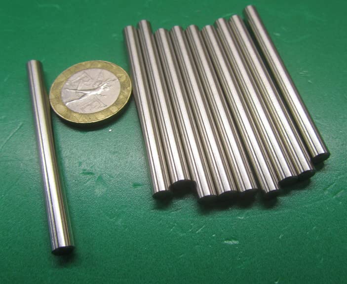 Oversized 18-8 Stainless Steel Dowel Pin 3/16" Diameter x 2.25" Length 10 Pcs
