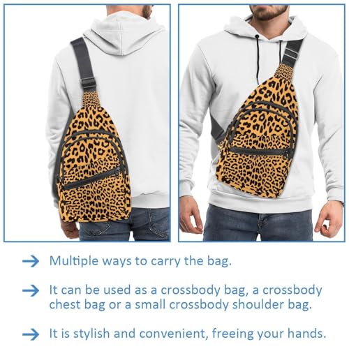 Bolsa cruzada de leopardo hombre: mochila de hombro impermeable multicolor de 30x18 cm 2