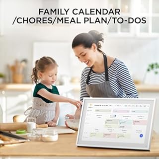 Mezed 10.1" Digital Calendar, Meal Planner, Duty Chart, to Do List,HD Smart Touch Screen Home Interactive Smart Electron Calender - Built-in Digital Photo Frame Function (white, 10.1)