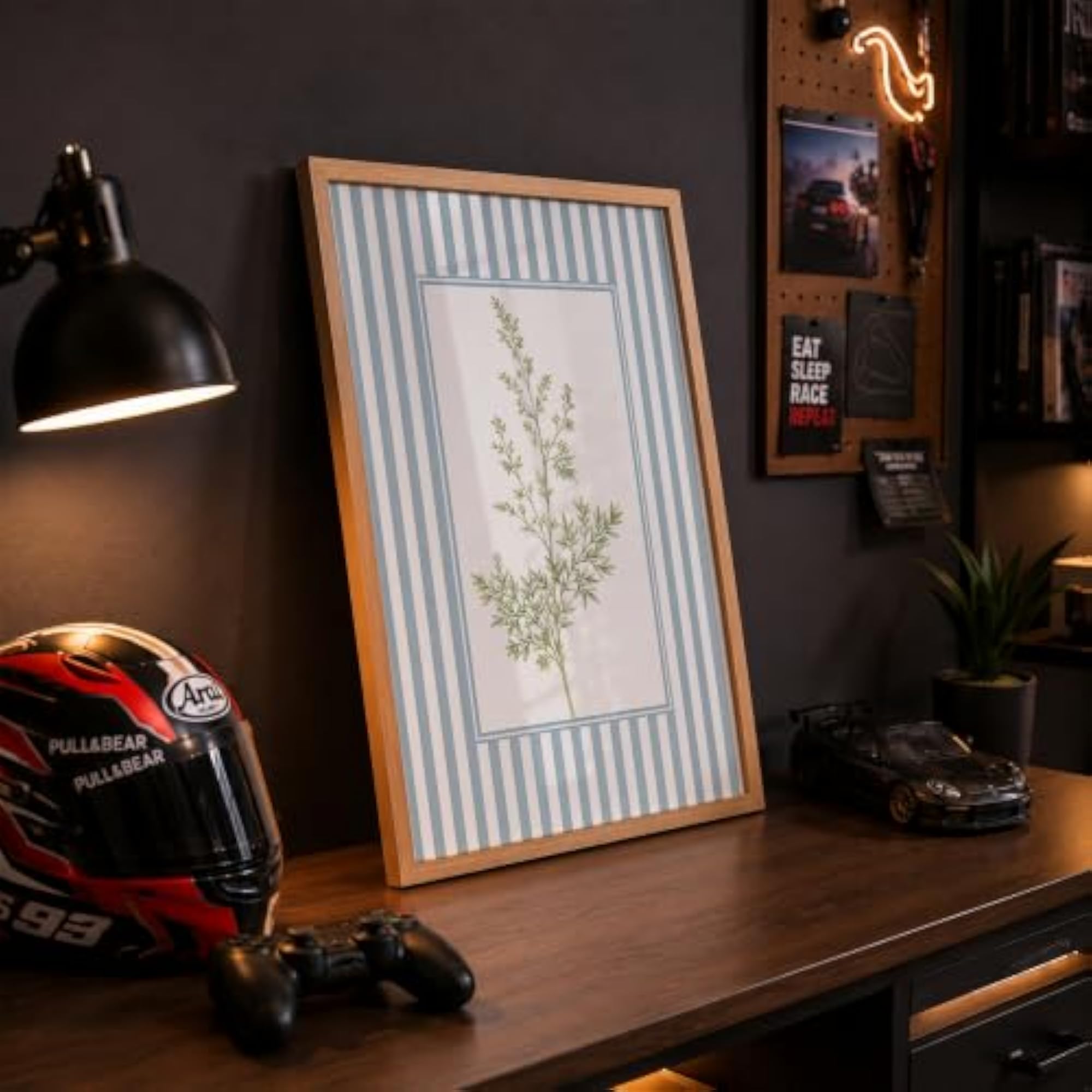 Botanical Wall Art Framed Painting, Minimalist Decor