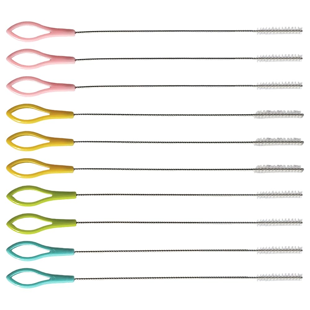 Armo® 10 Pieces Straw Cleaning Brush Nylon Stainless Steel Test Tube Glass Straw Cleaner