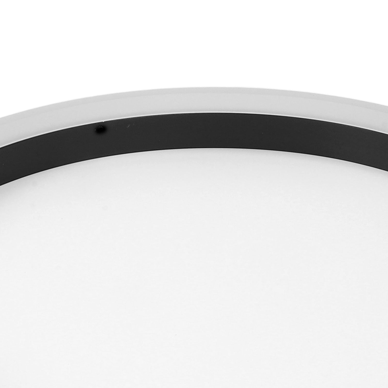Hyuduo Sufitowa LED do Montażu Podtynkowego Okrągła Oprawa z możliwością Przyciemniania CRI90+ z Pilotem i kontrolą Aplikacji do Sypialni, Kuchni, Salonu, Przedpokoju (BLACK)