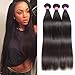 ISEE Hair 8A Malaysian Virgin Straight Hair One Bundle 100% Unprocessed Human Hair Weave Bundles Human Hair Extensions One Bundle Deal Natural Black (22'')