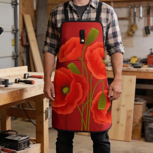 Delantal de trabajo unisex RLDOBOFE con bolsillos miniatura 5