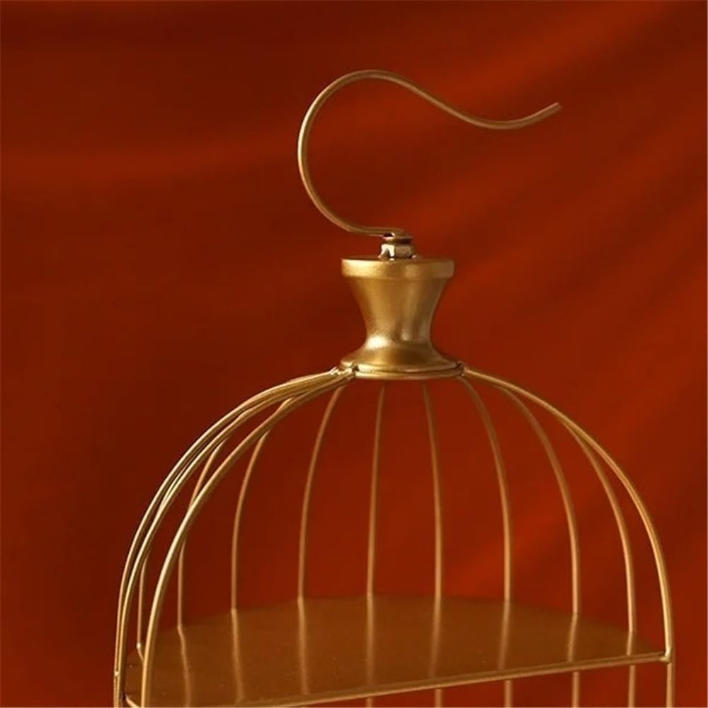 Présentoir à Gâteau Support à gâteaux luxueux doré, support à desserts de mariage, thé de l'après-midi, cage à oiseaux, présentoir en métal, plateau à gâteaux multifonctionnel Stand de Gâteaux