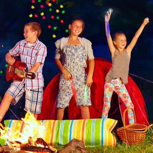 Ainiv 40 Stück Fingerlampe LED Fingerlichter LED Bunt Fingerlicht Fingerring Leuchtringe LED-Taschenlampen zum Aufstecken auf die Finger Fingertaschenlampe für Partys, Bälle, Discos