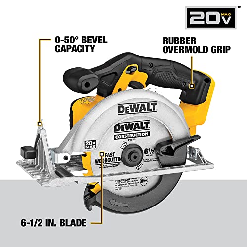 Dewalt Dcb205-2Ck 20V Max 5.0Ah Starter Kit With 2 Batteries With Dcs391B 20-Volt Max Li-Ion Circular Saw #TOP3