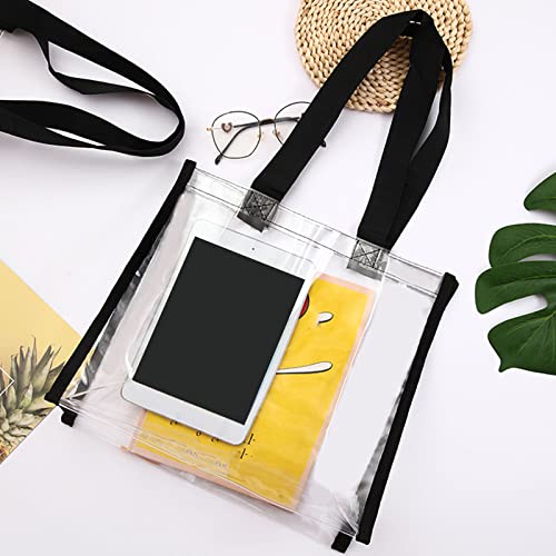 Clear Bags Stadium Approved Clear Tote Bag Closure Crossbody Shoulder Bag For Gym Concert Sports Festivals3