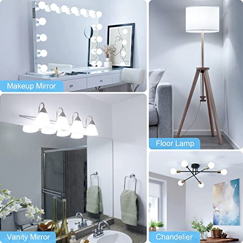 Image of 20 Pack LED Globe Light Bulbs 5000K Daylight E26 Base 60W Equivalent | 500LM, 5W, CRI 85+, Non-dimmable Standard Base LED Globe Light bulbs for Bathroom Vanity Mirror