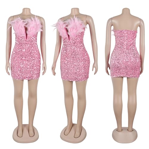 Image of Jigfar Women's Sexy Rhinestone Sheer Mesh See Through Bodycon Dress Birthday Party Club Night Outfits