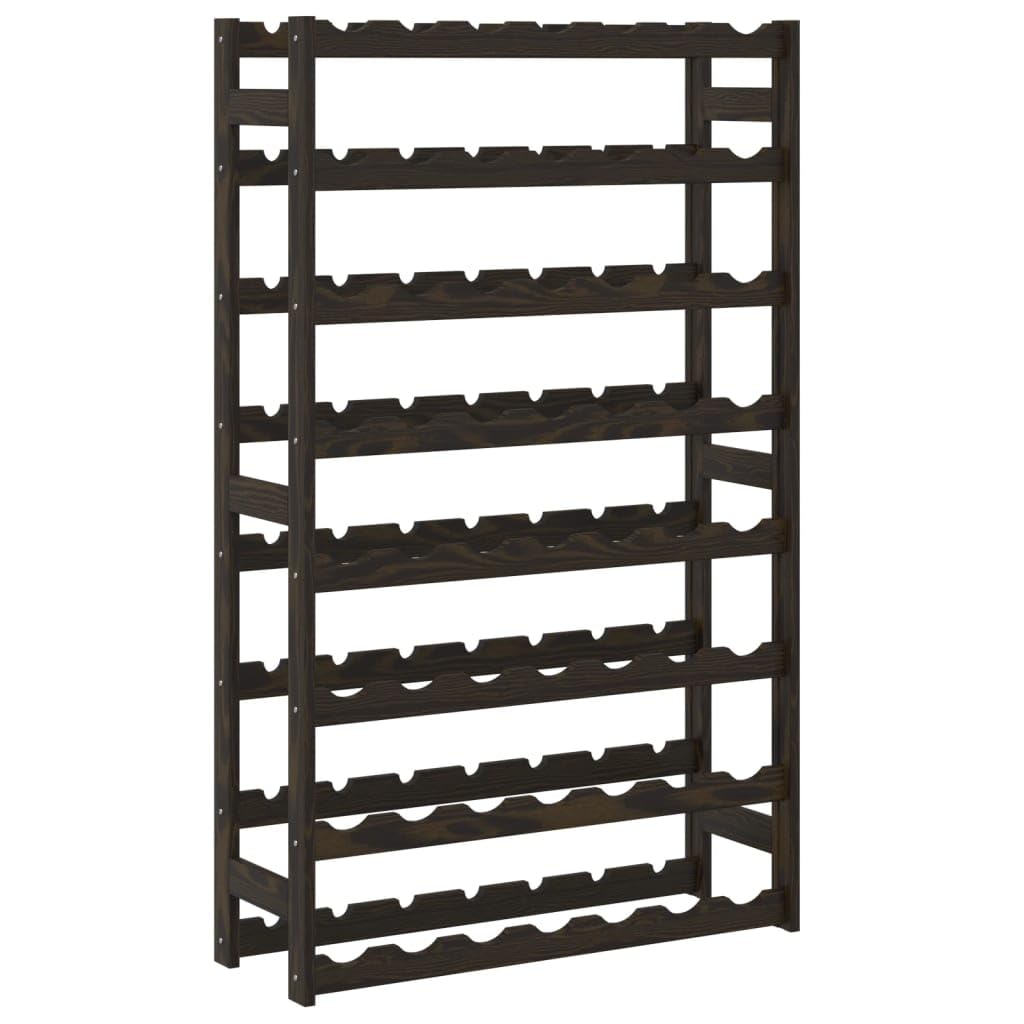 Homgoday Botellero para 56 botellas negro de madera maciza de pino, botellero de vino, botellero de vino, botellero de vino, botellero de vino, mueble portavini