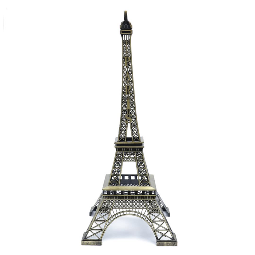 Wedhapy Artificial Eiffel Tower Eiffel Tower Statue Metal Mini Decorative Paris Figurine Table Decoration 32cm