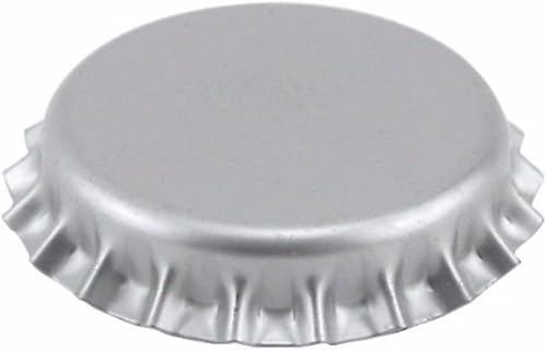 FastRack 144 tapas de botella de cerveza absorbentes de oxígeno | 26 mm, de apertura fácil, plateadas, estándar, para botellas de vidrio | tapas de