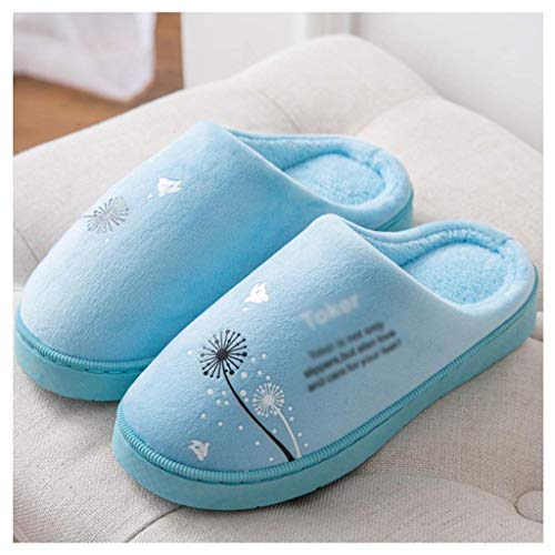 Pantoufles chaudes à enfiler en coton pour femme style chausson maison