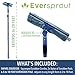EVERSPROUT 7-to-20 Foot Swivel Squeegee & Microfiber Glass Window Scrubber, Window Squeegee & Window Cleaner, Light-Weight Window Washing Kit with Extension Pole, Squeegee for Window Cleaning