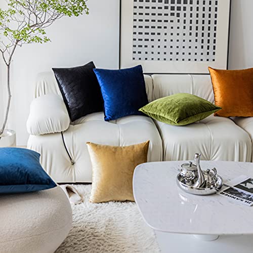 Demetex 12X20 Pillow Cover, Soft Velvet Rust Orange Pillow Covers Set Of 2, Rectangle Modern Lumbar Throw Pillow Covers For Couch Lounge, 12 X 20 Inch, Copper #TOP1