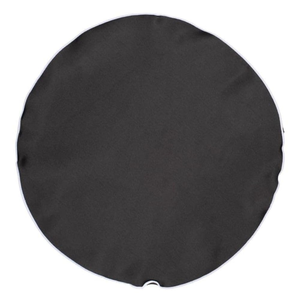 the tie hub Black with White Border Round Pocket Square For Men-picture-39
