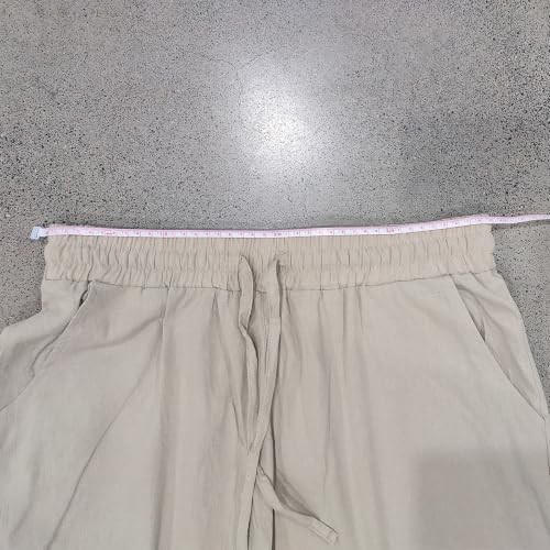 HIMEKEY Jogger Harem Homme mélange Lin Taille élastique décontracté – vue 3