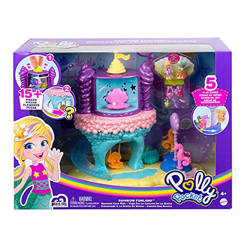 Polly Pocket GYK42 - Regenbogen-Einhornspaß Meerjungfrauen-Bucht, 2 Puppen und 15 Überraschungen, Spielzeug ab 4 Jahren – Bild 7