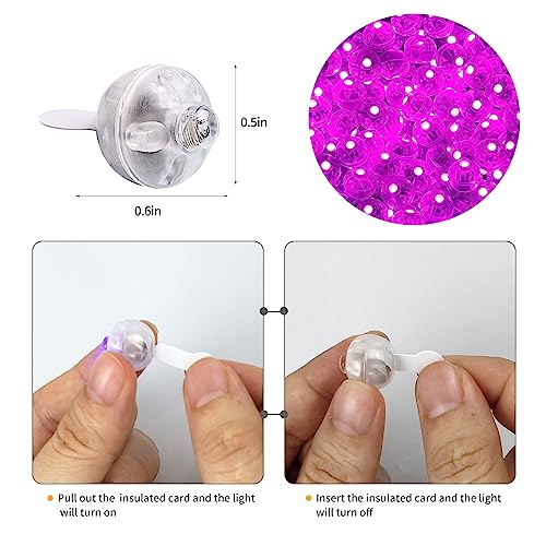Image of Aogist 200Pcs Pink Balloon Lights with Hook,Long Standby Time,Waterproof Mini Light for Birthday Party Wedding Christmas Halloween Easter Decorative (Flash)
