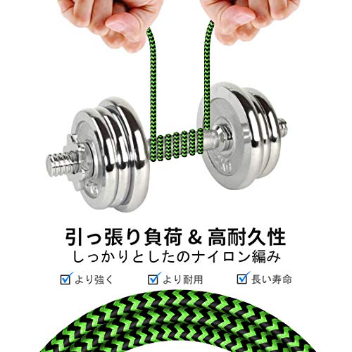 undefined USB Type C ケーブル【3m 2本セット】CLEEFUN タイプ C ケーブル 長い 急速充電 コード タイプc 高速データ転送 高耐久 断線防止 ナイロン iPhone15 iPhone15 Pro、Galaxy S10 S9 A22 A21 A20 Note 10 9、Xperia、Sense3 等USB C機器対応 の商品画像 4