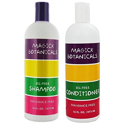 Magick Botanicals Oil Free and Fragrance Free Shampoo & Conditioner Bundle 16 oz Each Cover