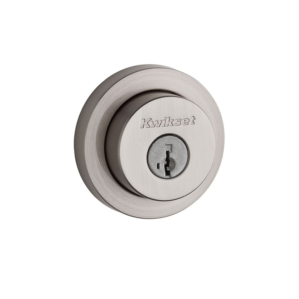 Kwikset 91590-003 Milan Round Double Cylinder Deadbolt Featuring SmartKey in Satin Nickel