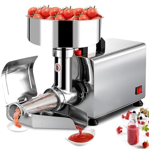 Elektrisches Lebensmittelsieb und Soßenbereiter – 450 W Edelstahl Tomaten- und Obstmühle für frische Saucen, Pürees und Konserven für den privaten oder gewerblichen Gebrauch