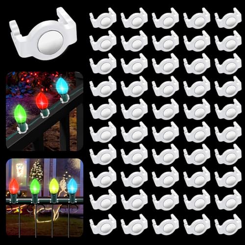 UQM 50 Pack C9 Magnetic Christmas Light Clips, Extra Strong