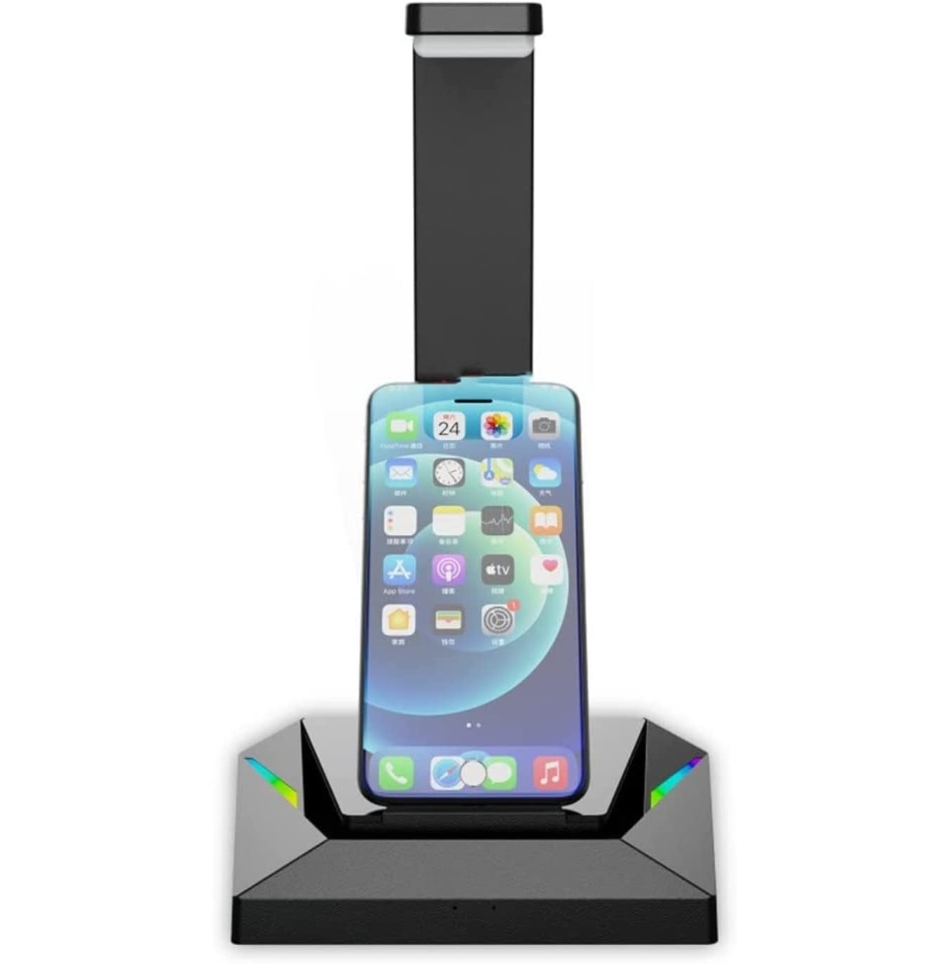 Gaming Accessori Supporto per Cuffie da Gioco Cuffie Cablate Base per Doppio Gancio da Scrivania con Supporto per Telefono 2 Porte USB Stand Over-Ear da Gioco