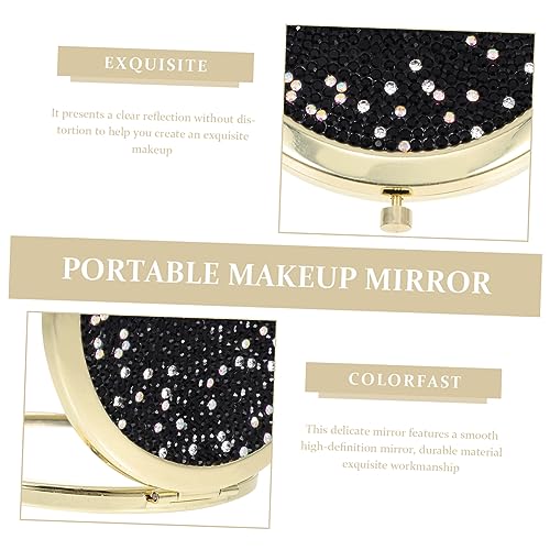 Espejo doble plegable de maquillaje portátil para viaje miniatura 3