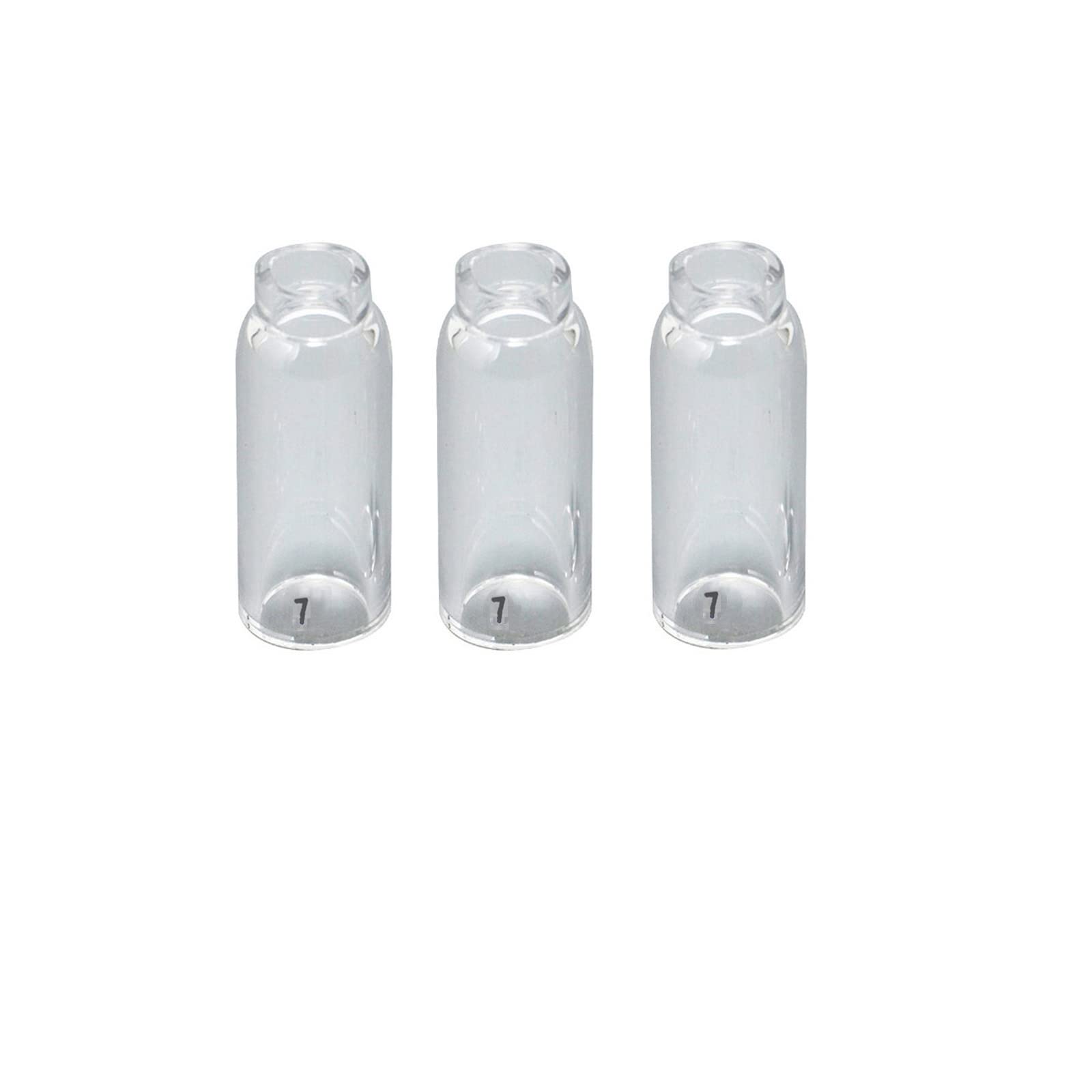 RIVERWELD TIG Glass Cups Clear Quartz Nozzle 10N47 7# 11.00mm 10NQ47-7# for SR WP 17 18 26 TIG Welding Torches Pack of 3 — image 1