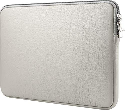 CCPK 15.6 inch Laptop Sleeve Case Bag Compatible for Apple 15.4" MacBook Pro A1286 Pro with Retina A1398 15" Microsoft Surface Book 2 15.6" Hp Elitebook 850 g5 Envy x360 Waterproof PU Leather Grey