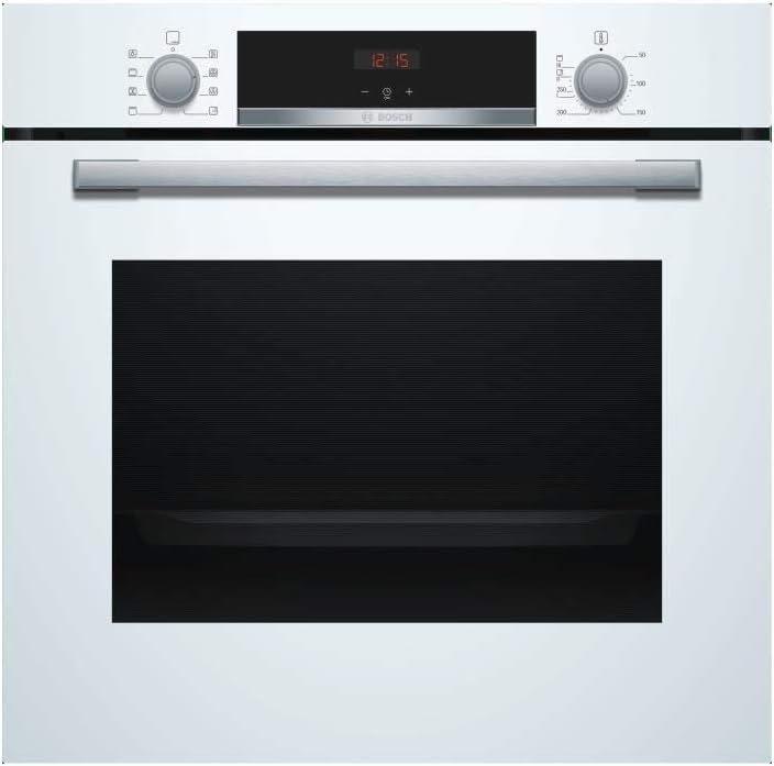 Bosch HBA553BV0 Series 4 Forno da incasso, multifunzione, EcoClean, 3400 W, grande capacità 71 L, bianco [Classe energetica A]
